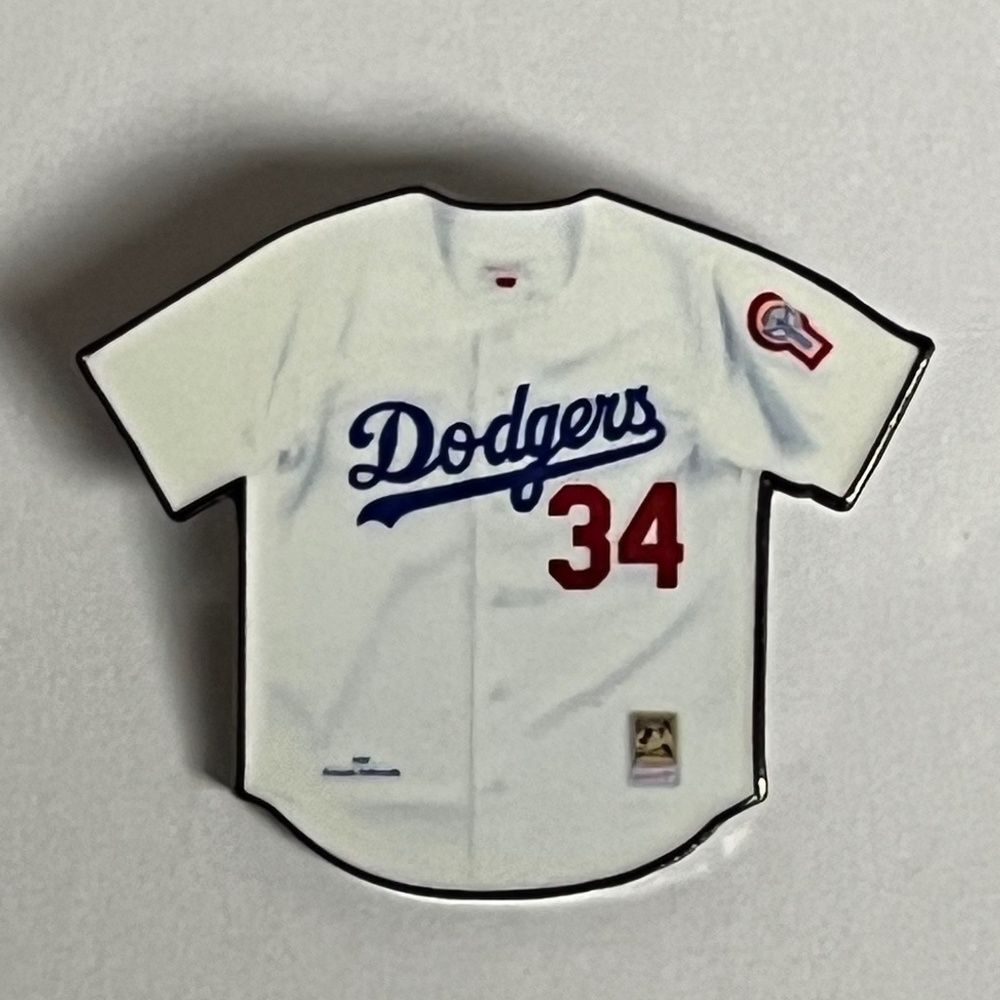LA Dodgers 34 Fernando Valenzuela Jersey Hat Pin Pins Bag Baseball Fitted Hats